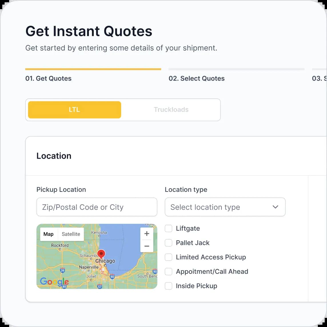 Instantly Calculate Your Freight Shipping Costs